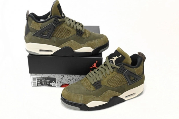 Cheap TBK Olive Air Jordan Medium 4 FB9927-200 Craft 0701